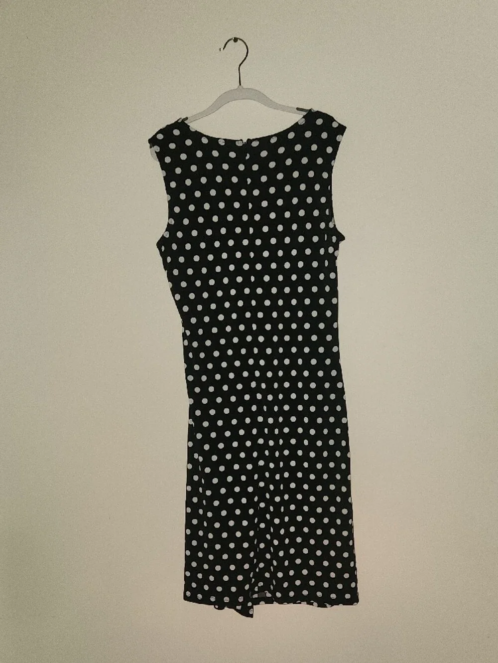 Michael Kors Black and White Polka Dot Midi Dress